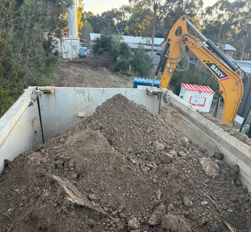 Bulk excavation prepping a build pad